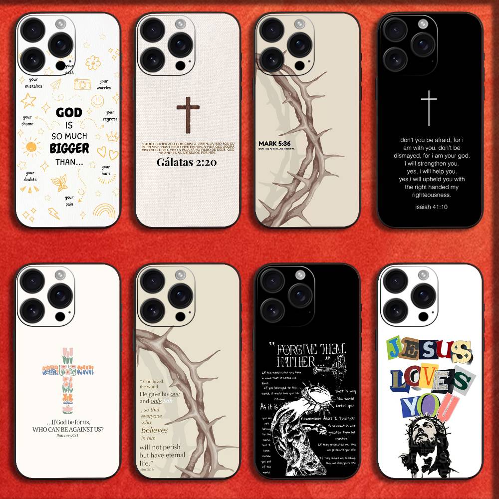 Phone Cases Jesus - Isaiah Jesus Bible Verse Cross Phone