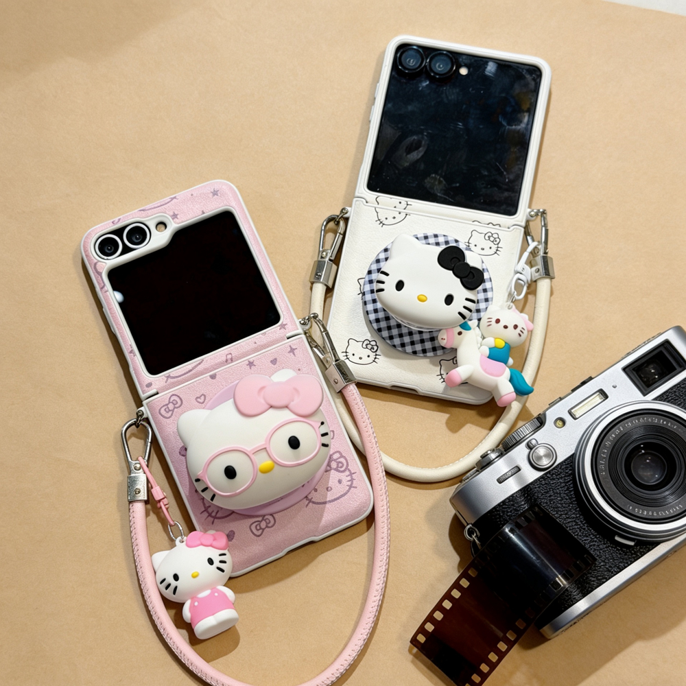 Flip Leather Case - Sanrio Hello Kitty Magnetic Grip Tok