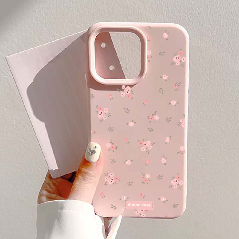 Phone Cases Korean - INS Korea Pink Flower Phone Case