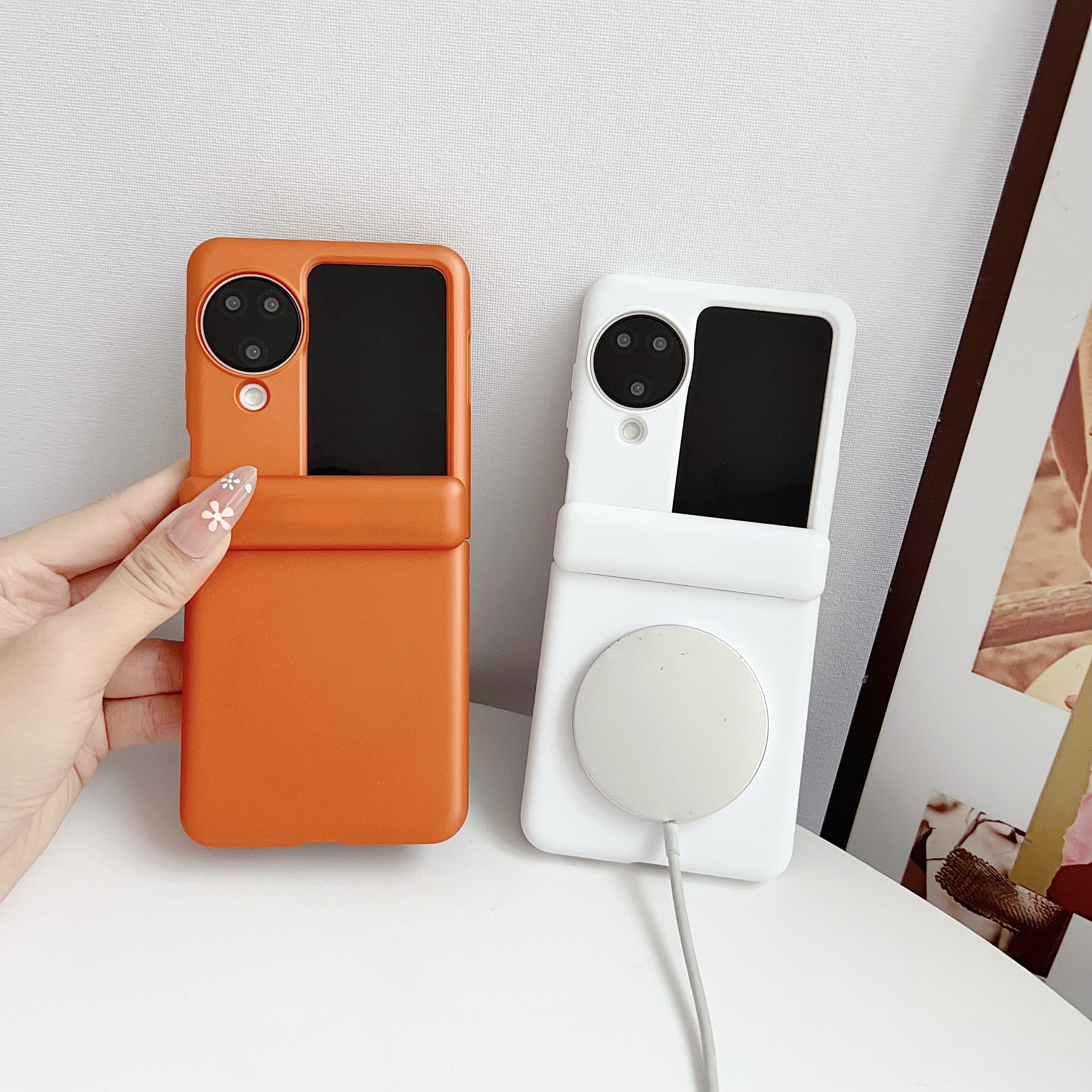 Flip Leather Case - Dopamine Color Palette for Magsafe Magnetic