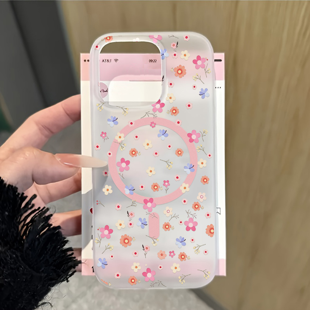 Phone Cases That Cover The Camera - Flower Clear For Magsafe Phone Case