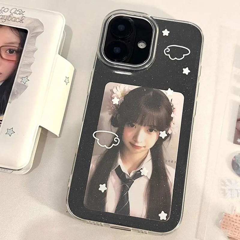 Phone Cases Korean - Korean INS Cute White Star Wings