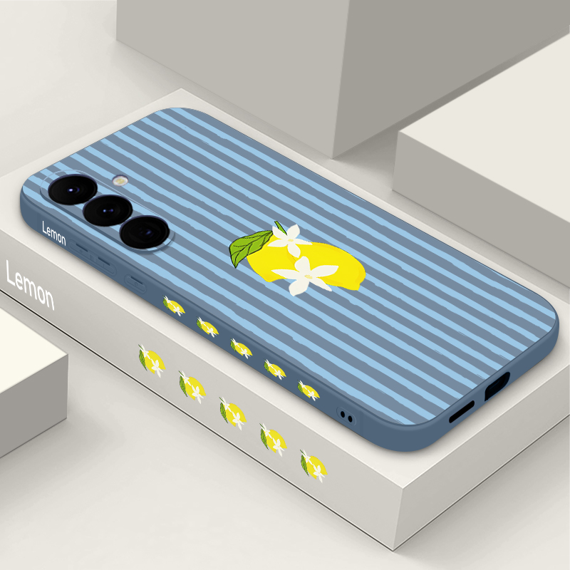 Phone Cases Samsung S25 Ultra - Stripe Lemon Print TPU Phone Case