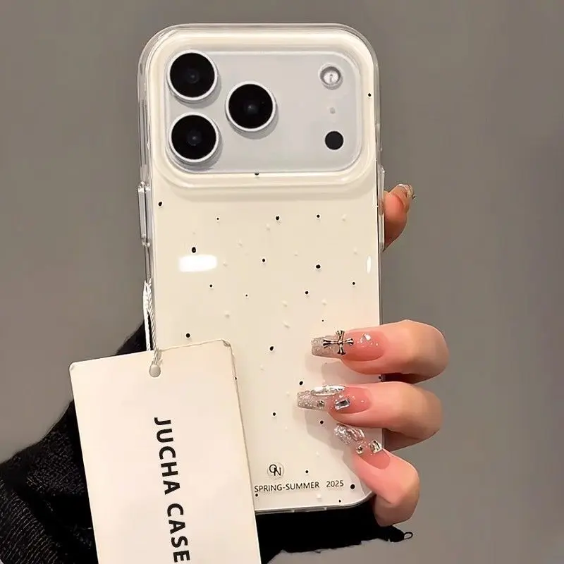 Phone Cases Orange - Korean INS Splashing Ink Polka Dot
