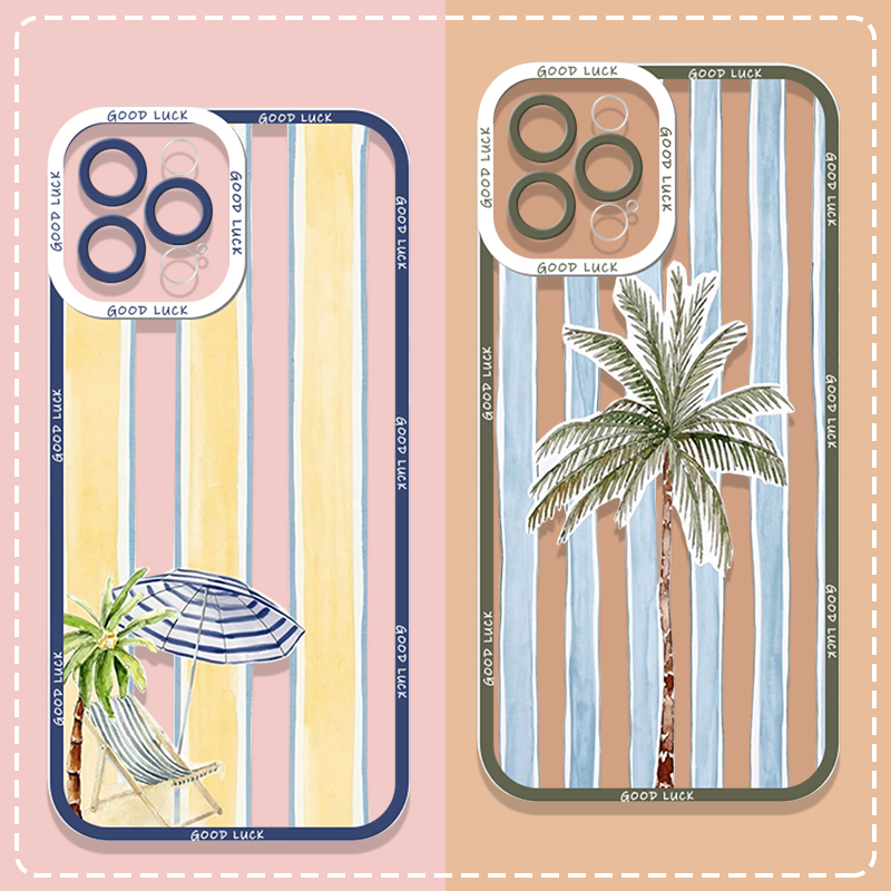 Summer Palm Coconut Tree Strip - đánh giá và giá Phone Cases Samsung A14