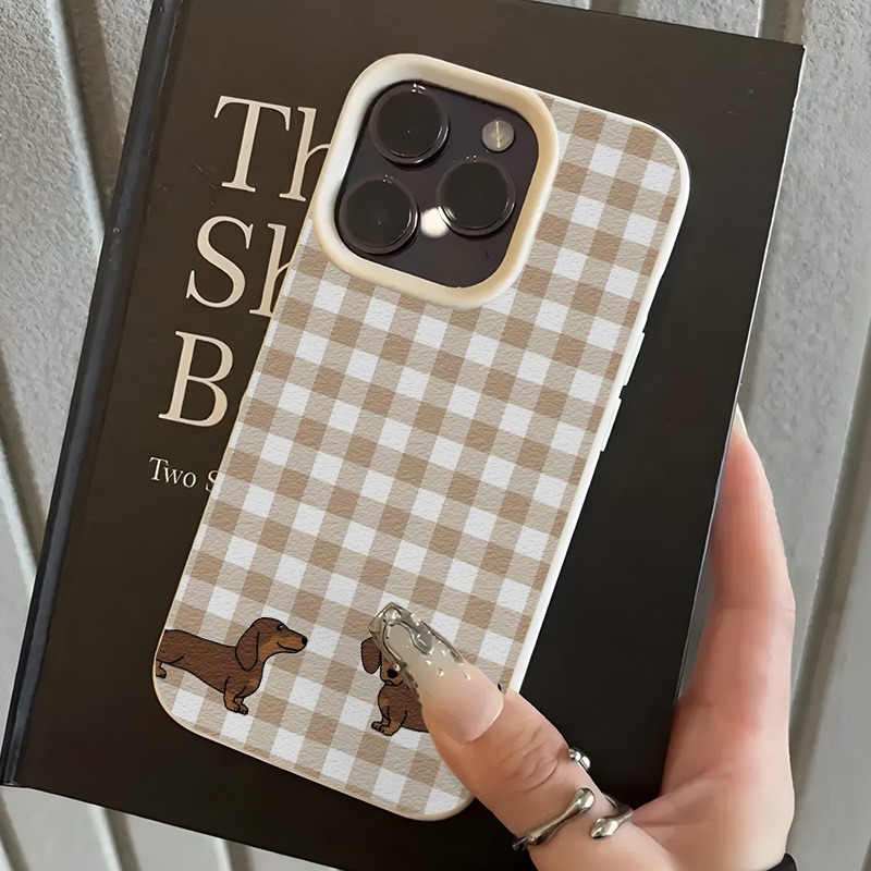 A Plaid Dachshund Print Lychee - đánh giá và giá Phone Cases You Can Design