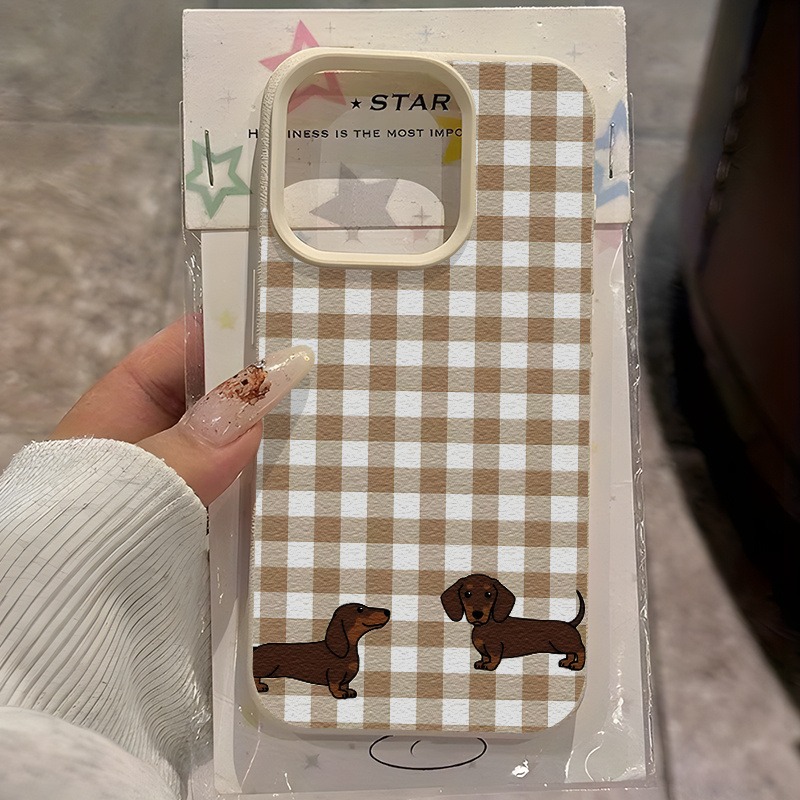 A Plaid Dachshund Print Lychee - đánh giá và giá Phone Cases You Can Design
