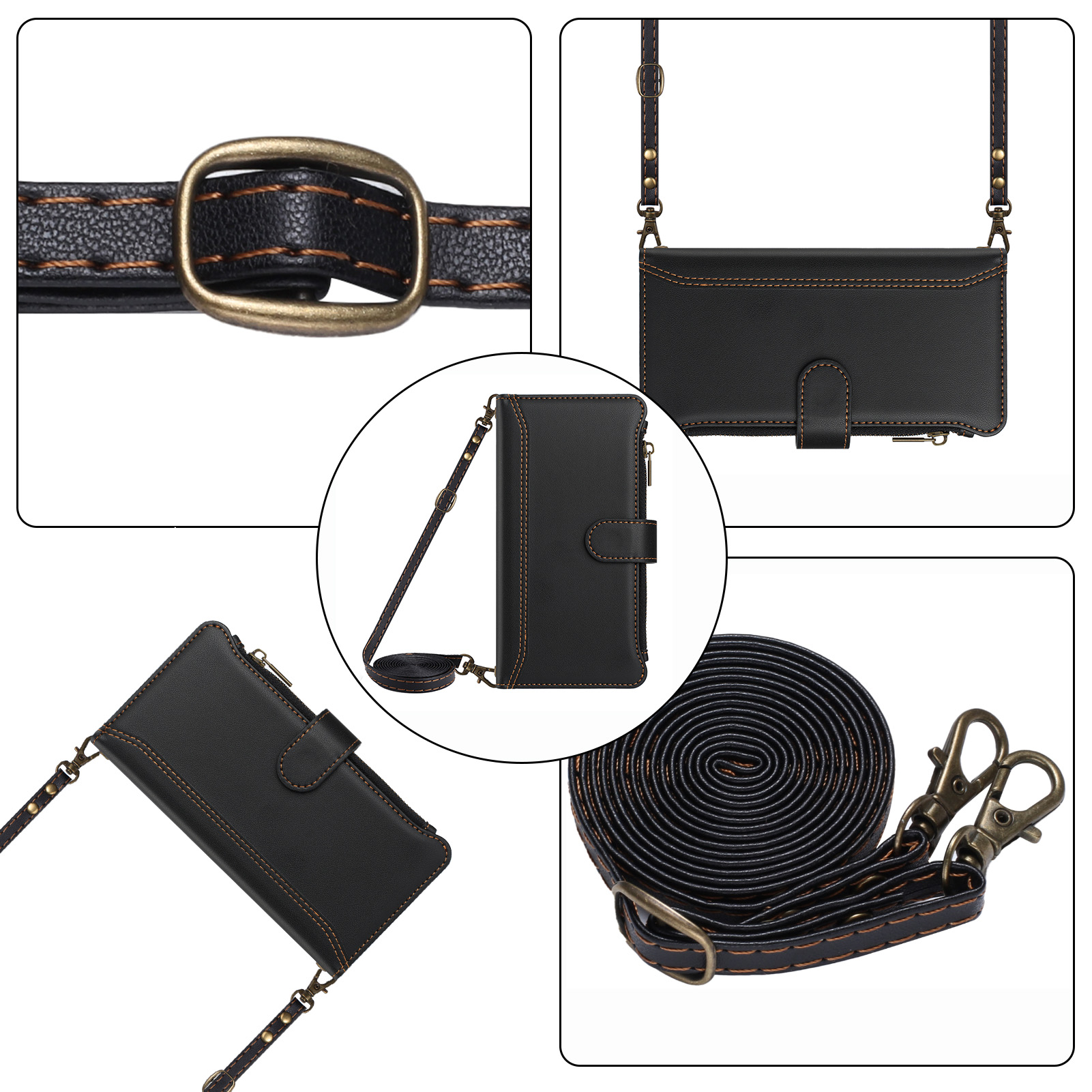 PU Leather Crossbody Flip Wall - đánh giá và giá Flip Leather Case