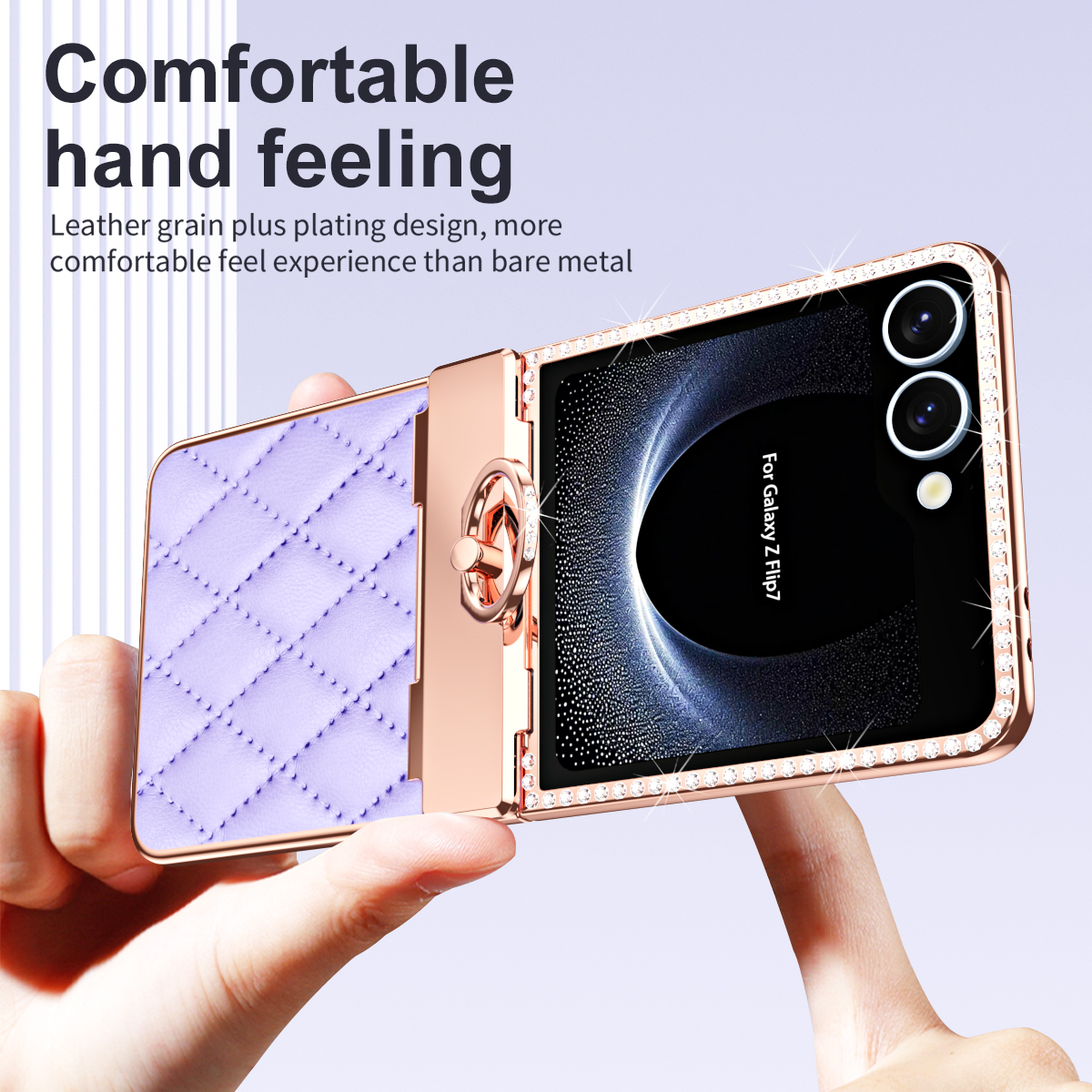 Luxury Flash Diamond Plain Lea - đánh giá và giá Flip Leather Case