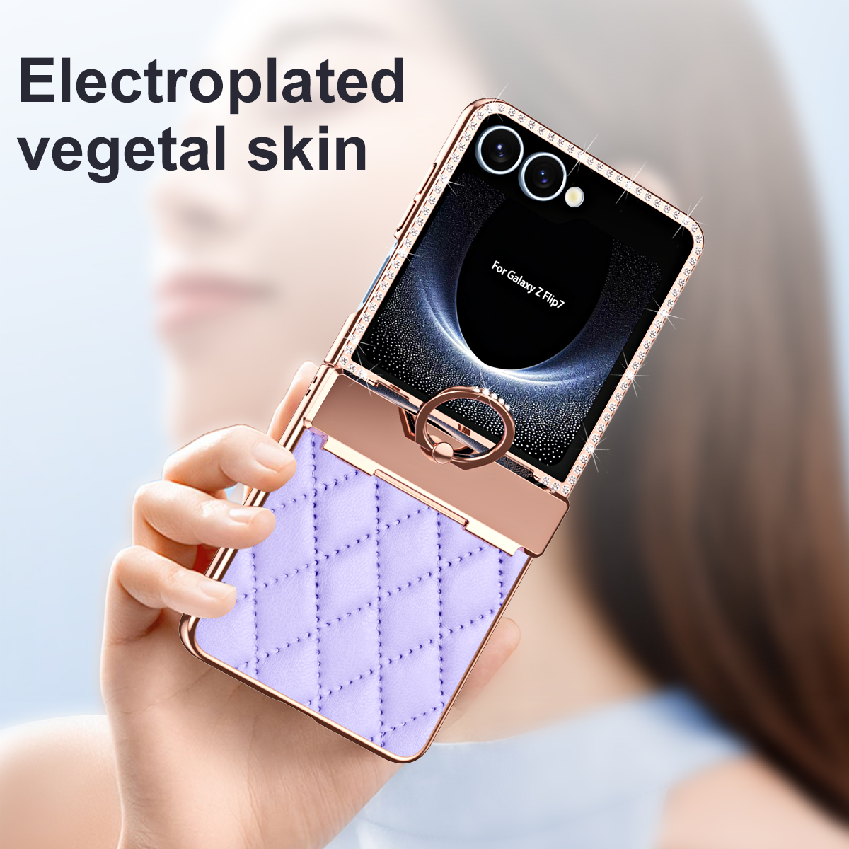 Luxury Flash Diamond Plain Lea - đánh giá và giá Flip Leather Case