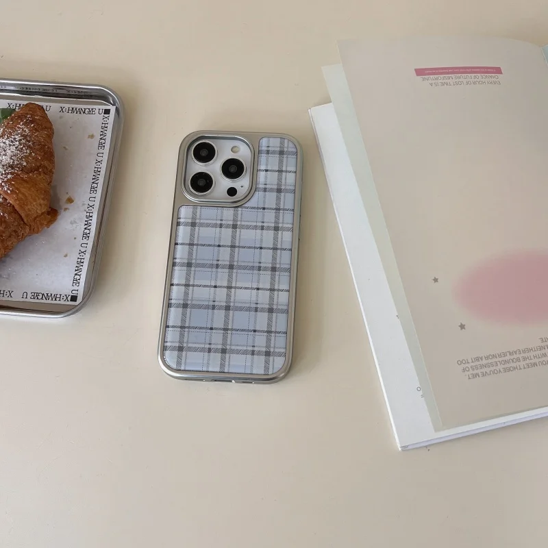 Korean Ins Epoxy Blue Plaid Pa - đánh giá và giá Phone Cases Korean
