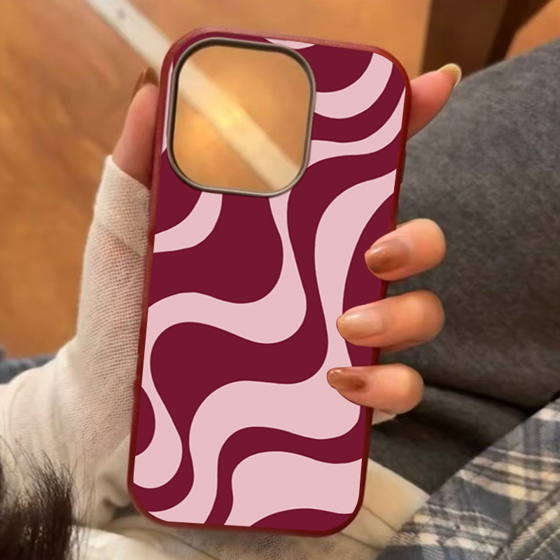 Retro Pink Abstract Wave Patte - đánh giá và giá Phone Cases Orange