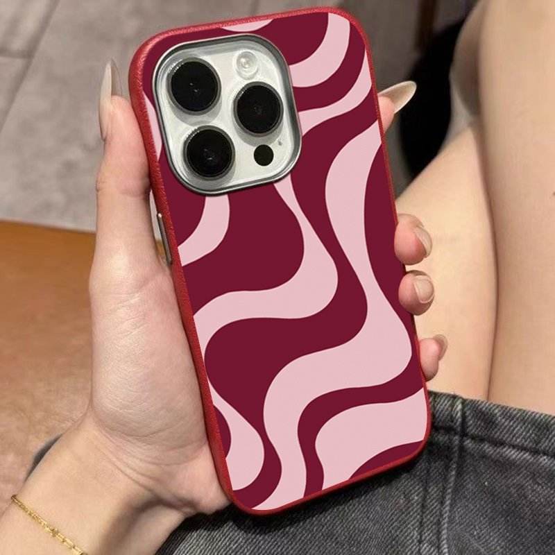 Retro Pink Abstract Wave Patte - đánh giá và giá Phone Cases Orange