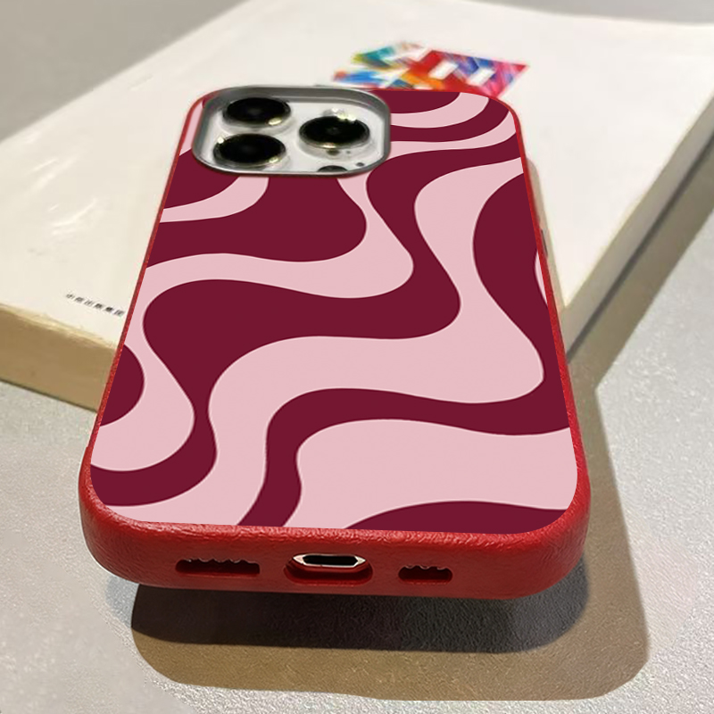Retro Pink Abstract Wave Patte - đánh giá và giá Phone Cases Orange