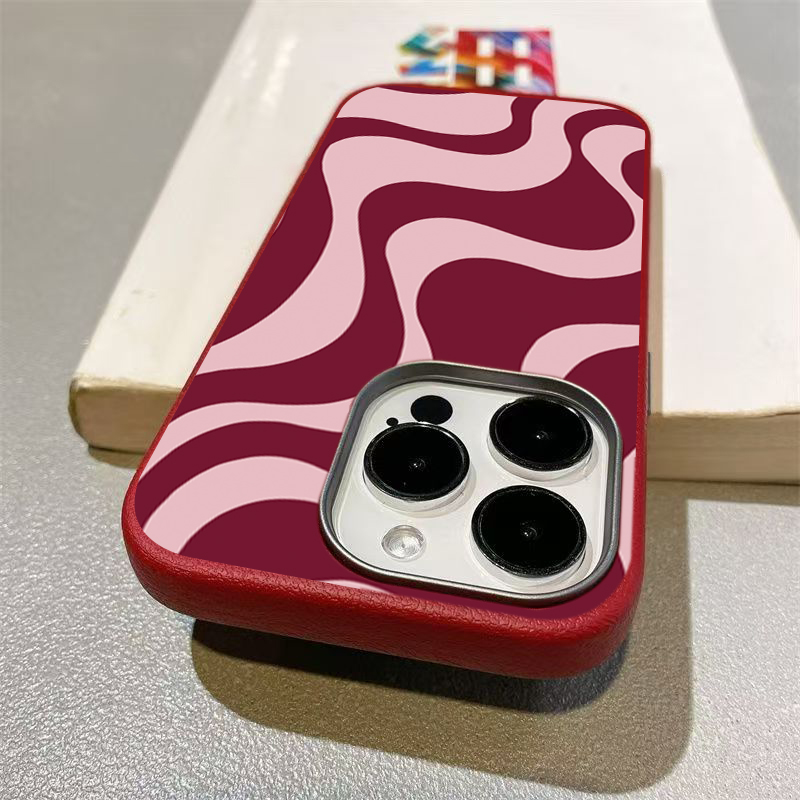 Retro Pink Abstract Wave Patte - đánh giá và giá Phone Cases Orange