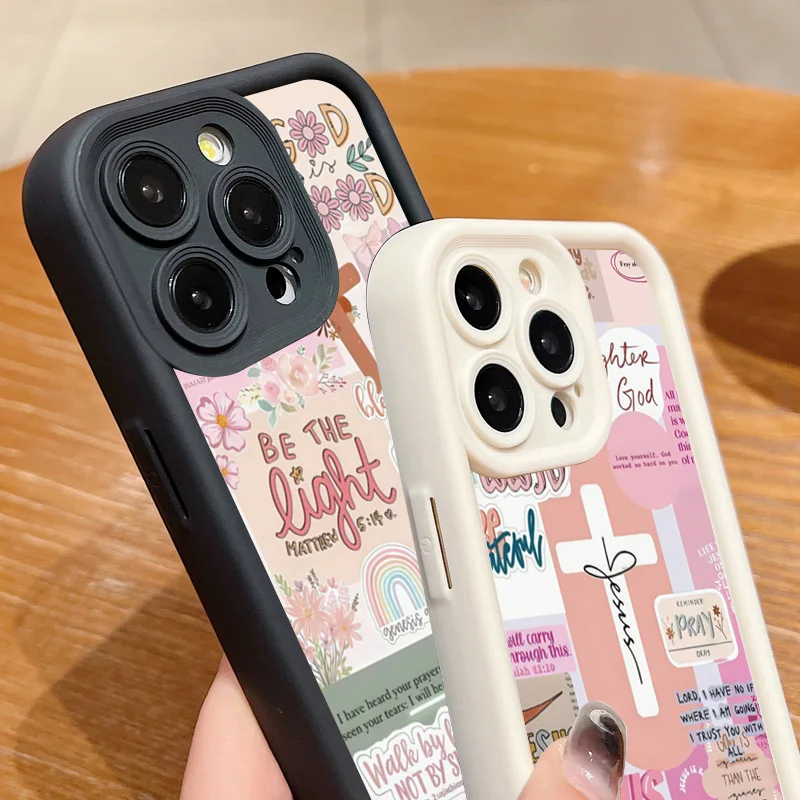 Slogan With Pink Cross Graphic - đánh giá và giá Phone Cases Jesus