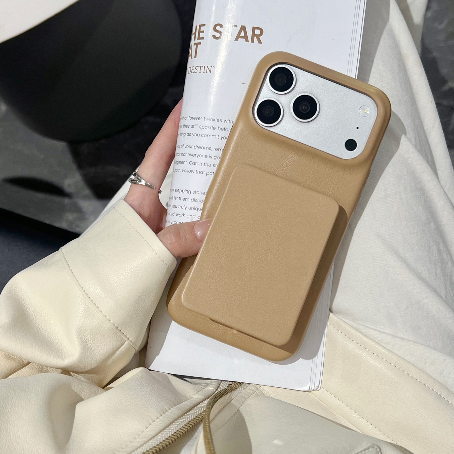 Fashion Retro Maillard Dark Co - đánh giá và giá Flip Leather Case