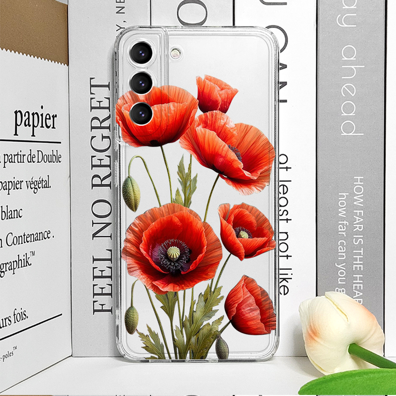 Poppy Flower Bloom Hot Red Flo - đánh giá và giá Phone Cases Samsung A14