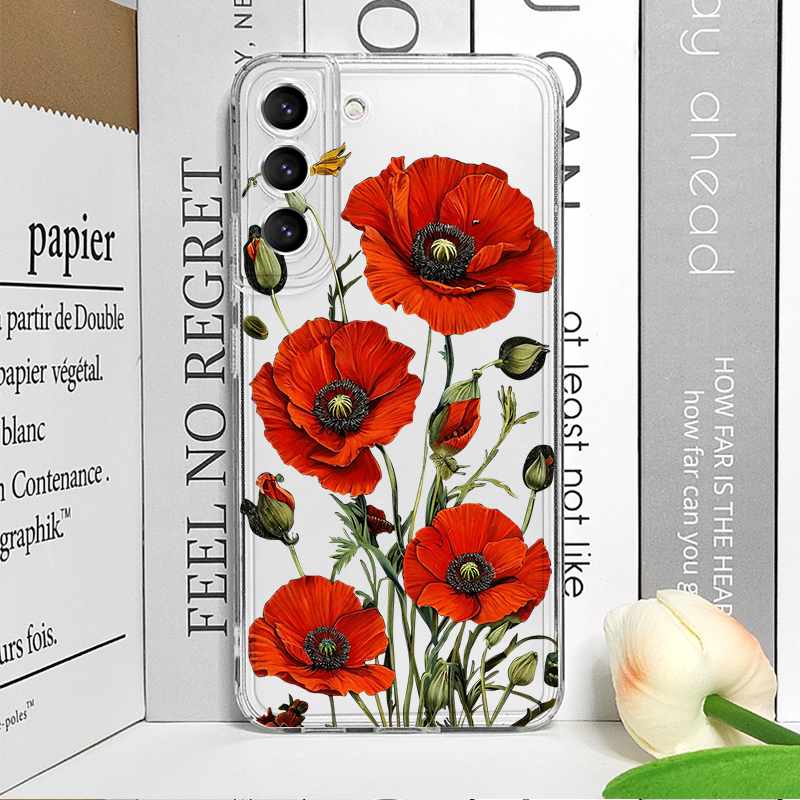 Poppy Flower Bloom Hot Red Flo - đánh giá và giá Phone Cases Samsung A14