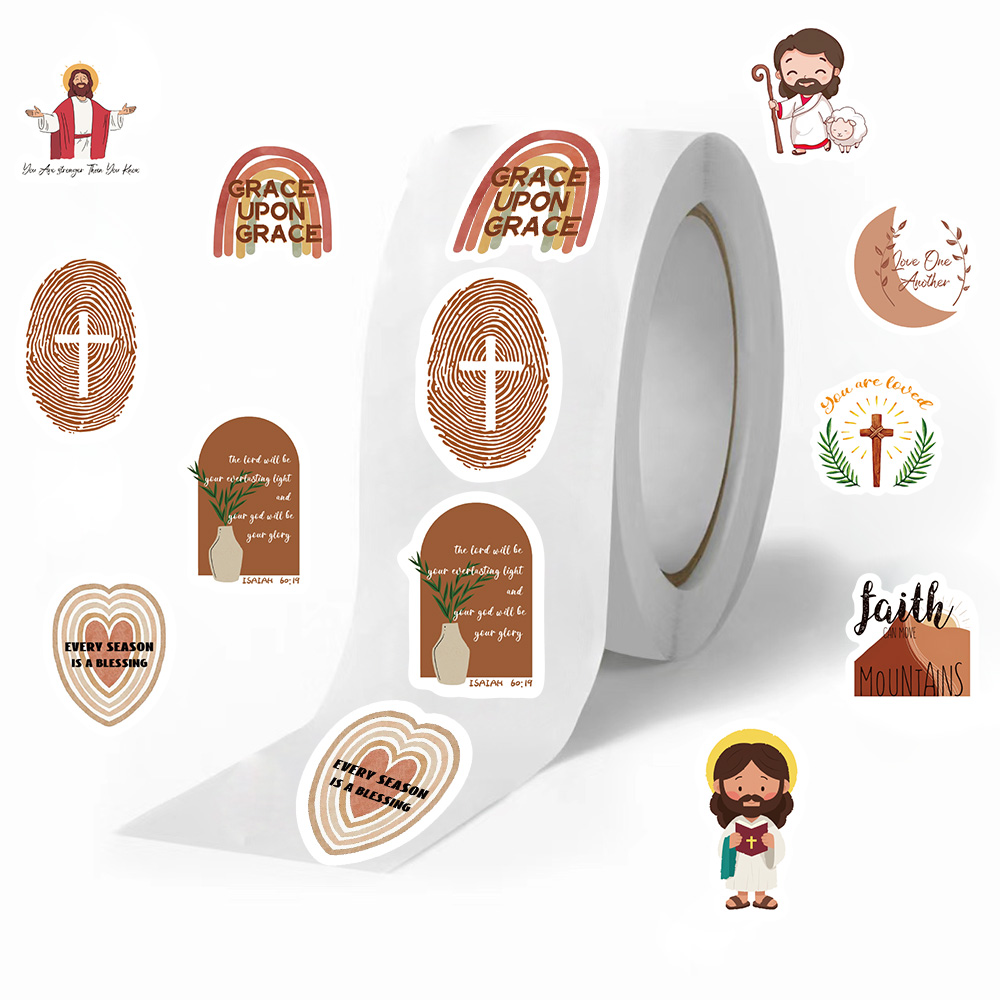 500pcs/roll Jesus Stickers Exq - đánh giá và giá Phone Cases Jesus