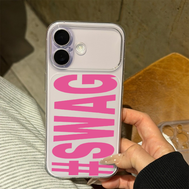 Hot Pink Black SWAG Letter Cle - đánh giá và giá Phone Cases Pink