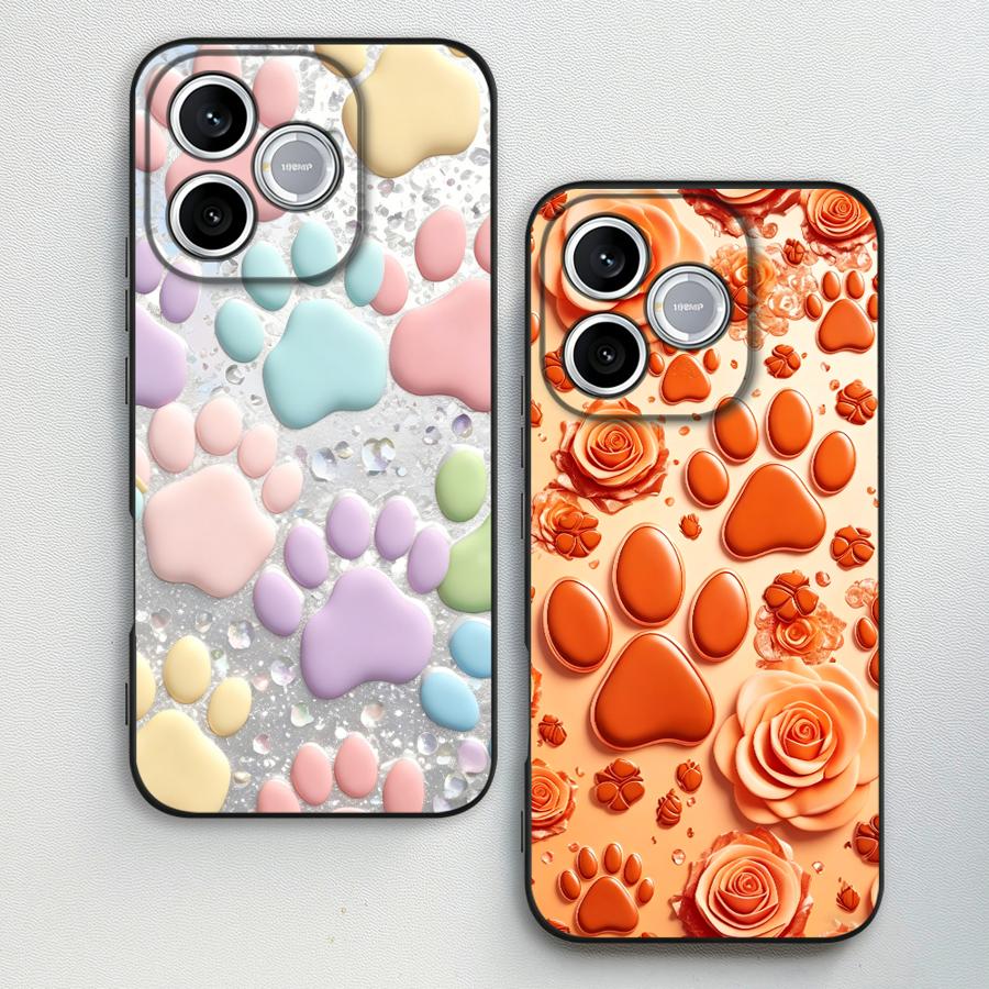Orange Rose Paw Print Funda Ph - đánh giá và giá Phone Cases Orange