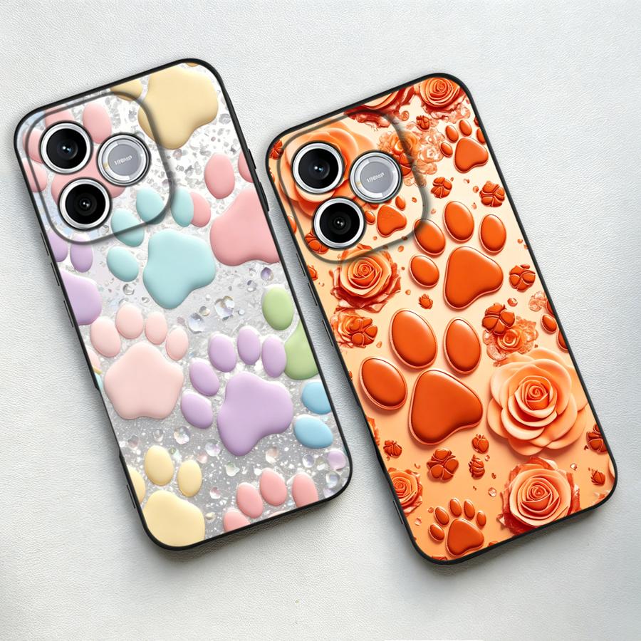 Orange Rose Paw Print Funda Ph - đánh giá và giá Phone Cases Orange