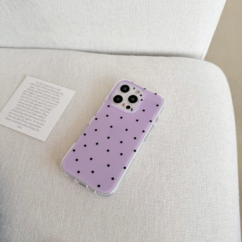 Korean White & Purple Polka Do - đánh giá và giá Phone Cases Korean