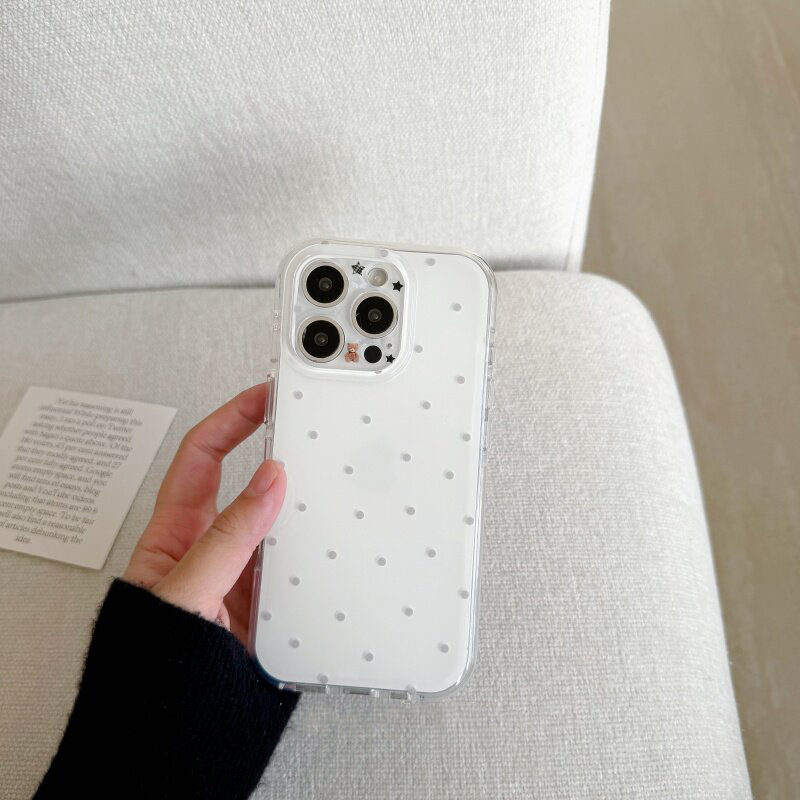 Korean White & Purple Polka Do - đánh giá và giá Phone Cases Korean