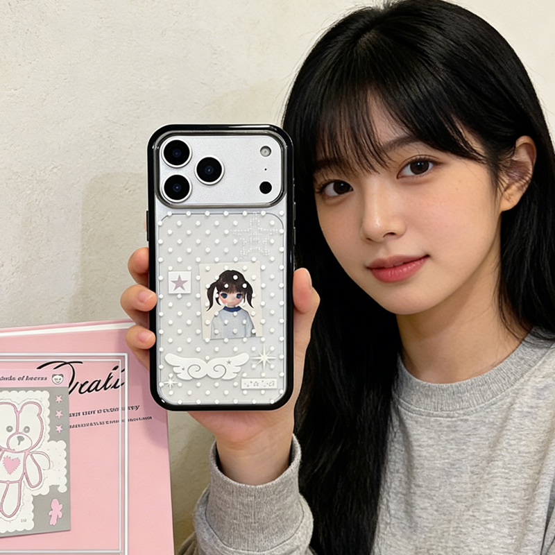 Ins Korean Girl Polka Dots Win - đánh giá và giá Phone Cases Girls