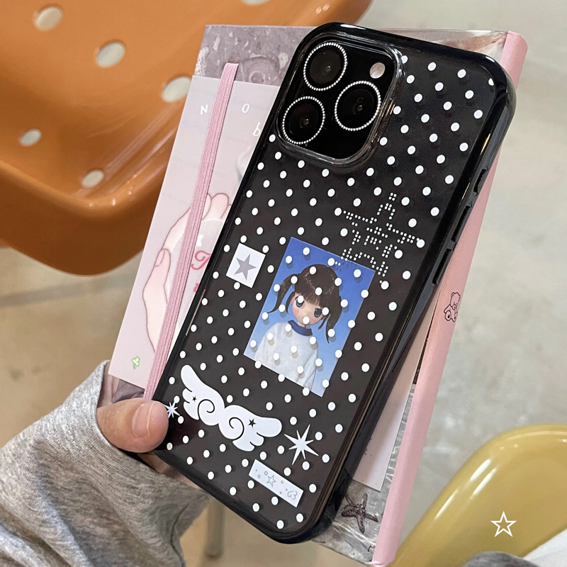 Ins Korean Girl Polka Dots Win - đánh giá và giá Phone Cases Girls