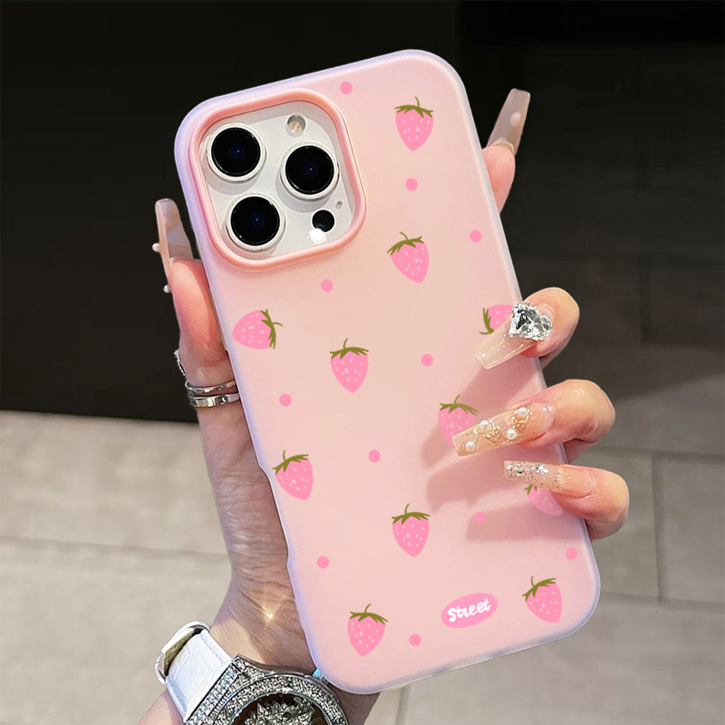 Sweet Pink Strawberry Pattern  - đánh giá và giá Phone Cases Pink