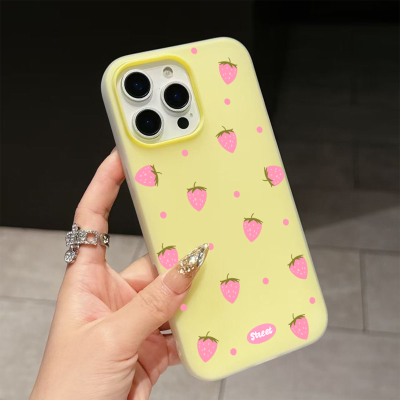 Sweet Pink Strawberry Pattern  - đánh giá và giá Phone Cases Pink