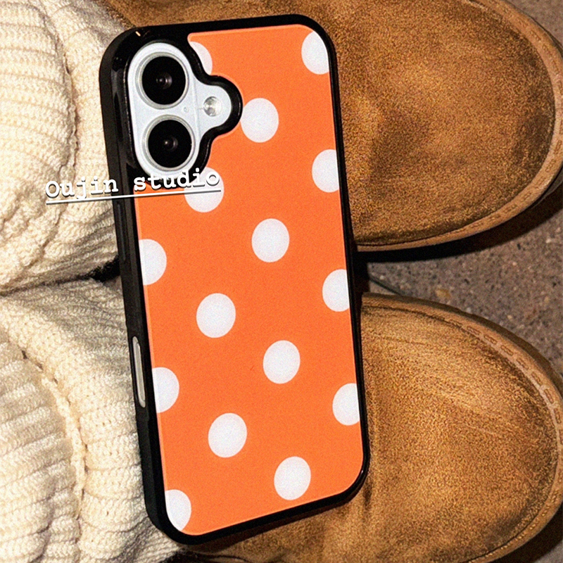 Korean Green & Orange Polka Do - đánh giá và giá Phone Cases Orange