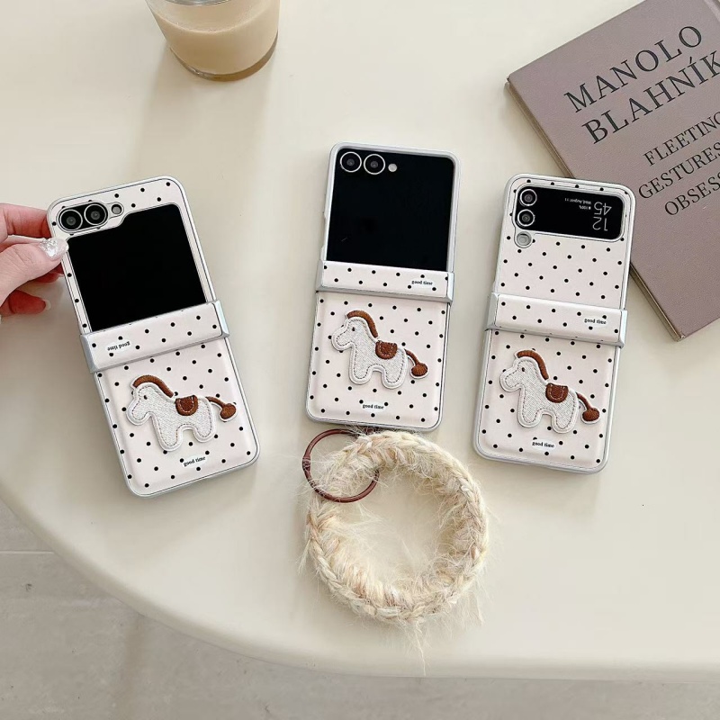 Cute Horse Polka Dot Leather P - đánh giá và giá Flip Leather Case