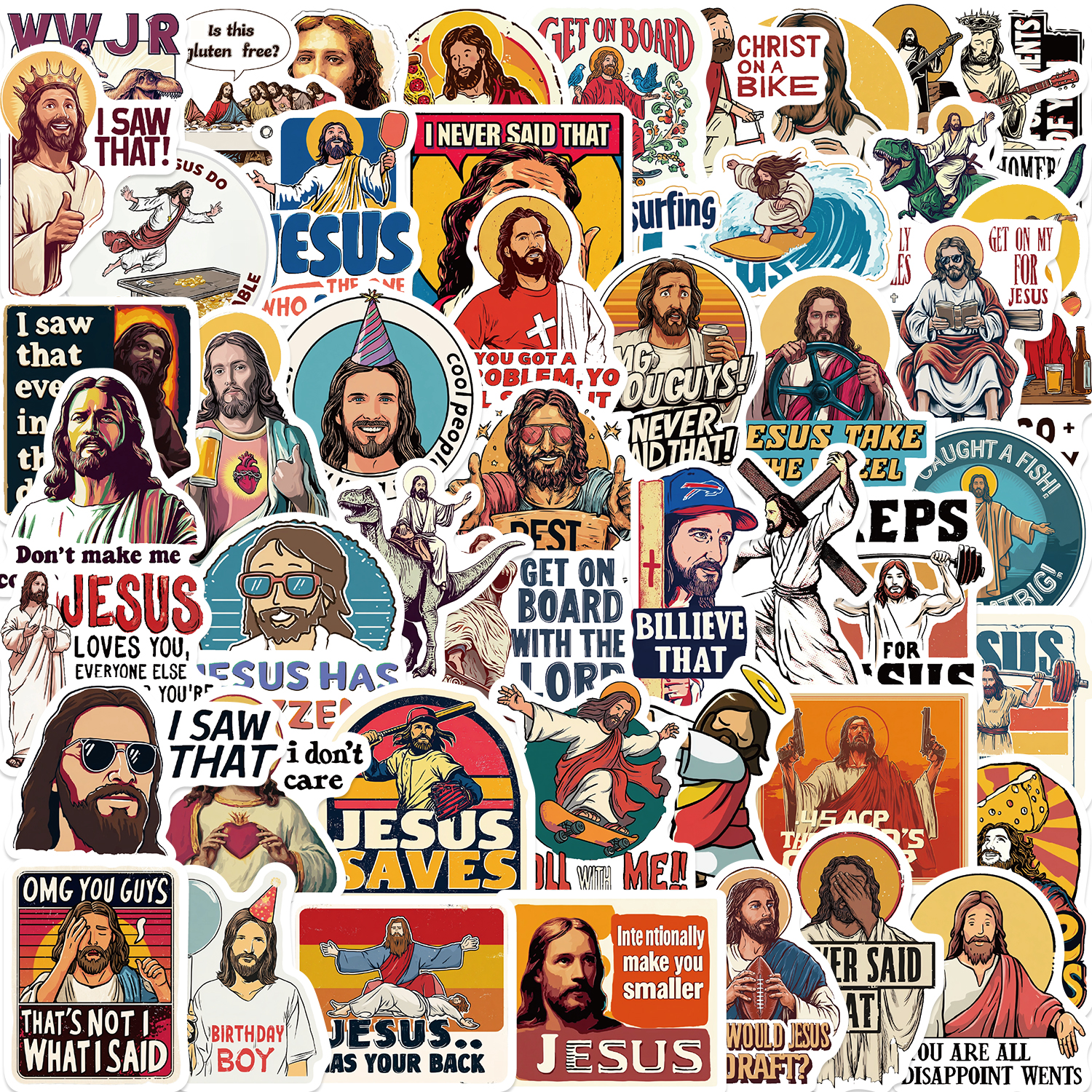 50pcs Funny Jesus Graffiti Sti - đánh giá và giá Phone Cases Jesus