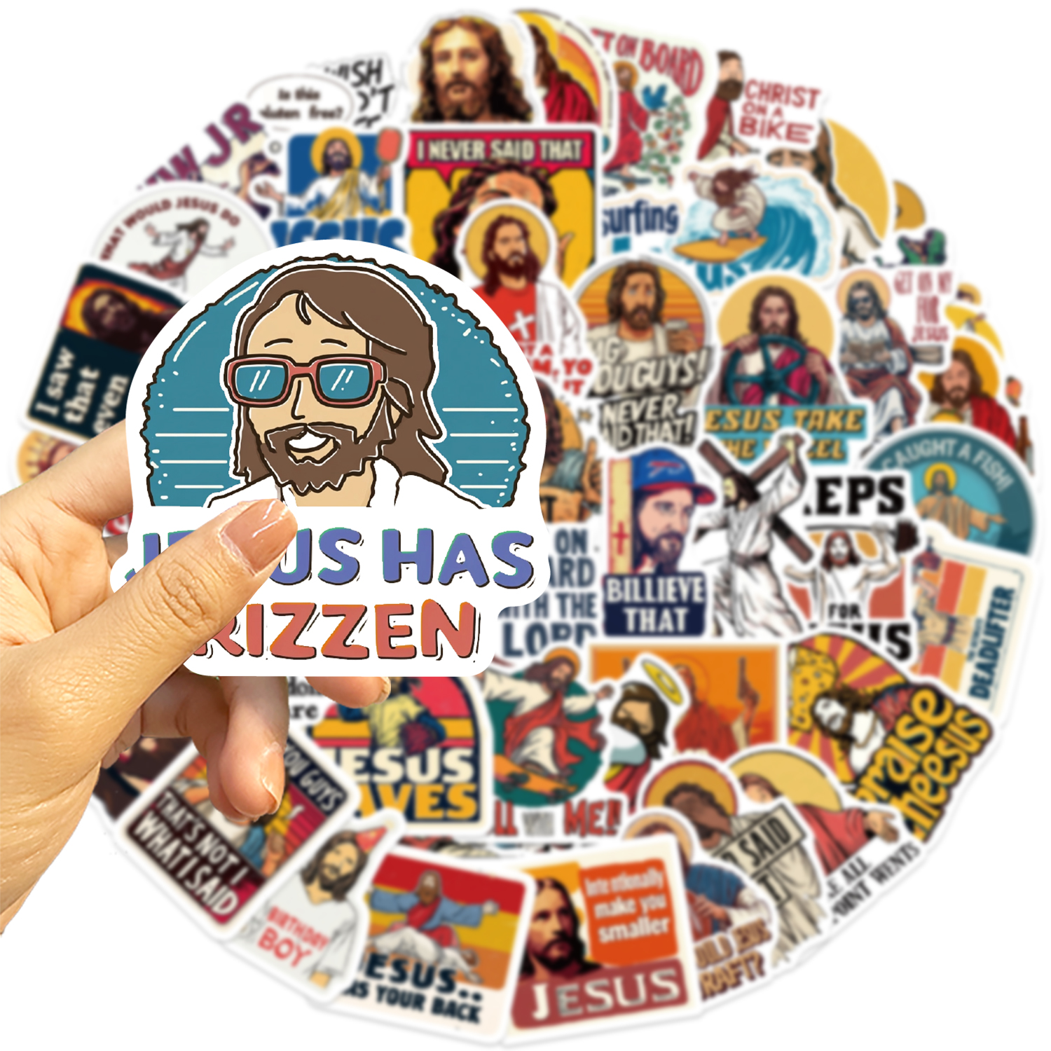 50pcs Funny Jesus Graffiti Sti - đánh giá và giá Phone Cases Jesus