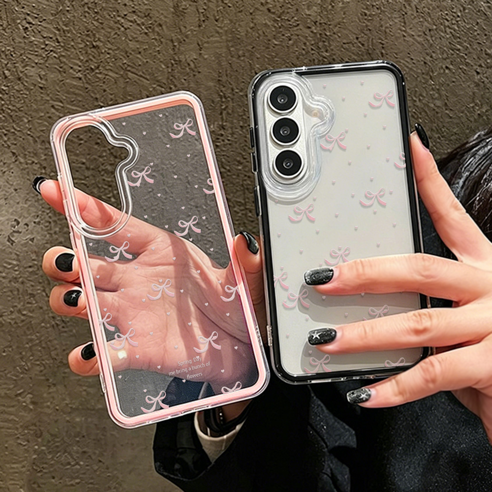 Cute Pink Bow Soft Phone Case  - đánh giá và giá Phone Cases That Cover The Camera