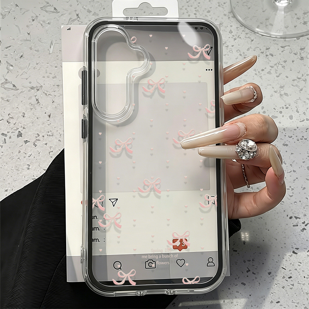 Cute Pink Bow Soft Phone Case  - đánh giá và giá Phone Cases That Cover The Camera