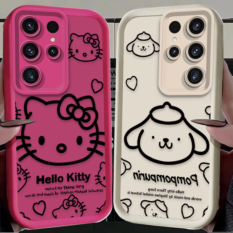 Sanrio Hello Kitty Pompom Puri - đánh giá và giá Phone Cases Samsung S25 Ultra