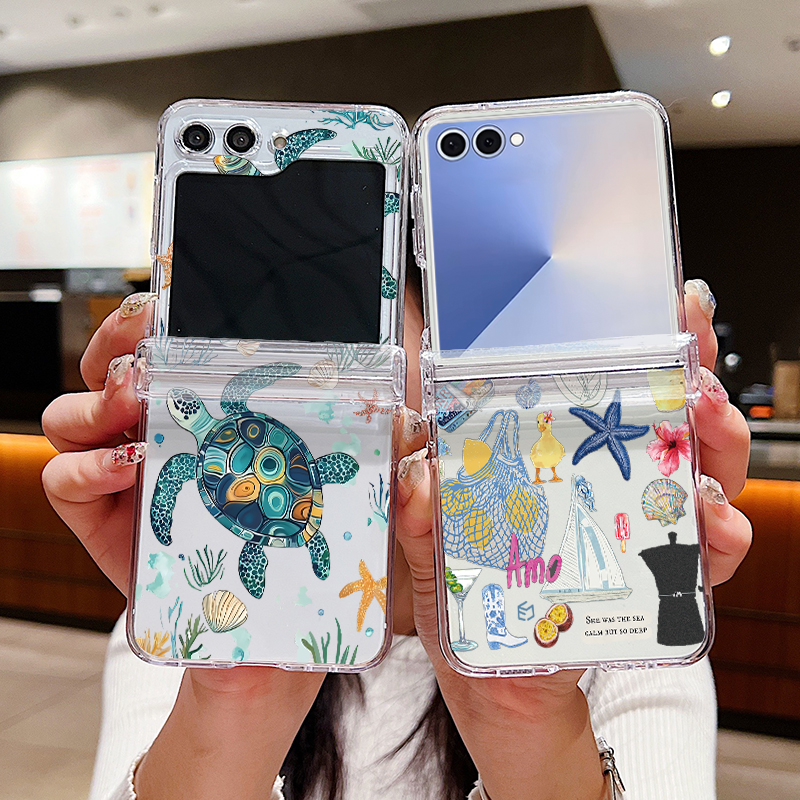 Shark Turtle Ocean Printed Pho - đánh giá và giá Phone Cases Z Flip 5