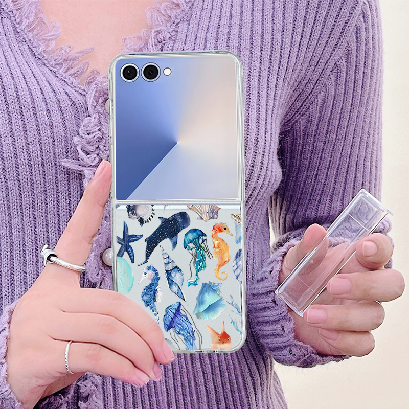 Shark Turtle Ocean Printed Pho - đánh giá và giá Phone Cases Z Flip 5