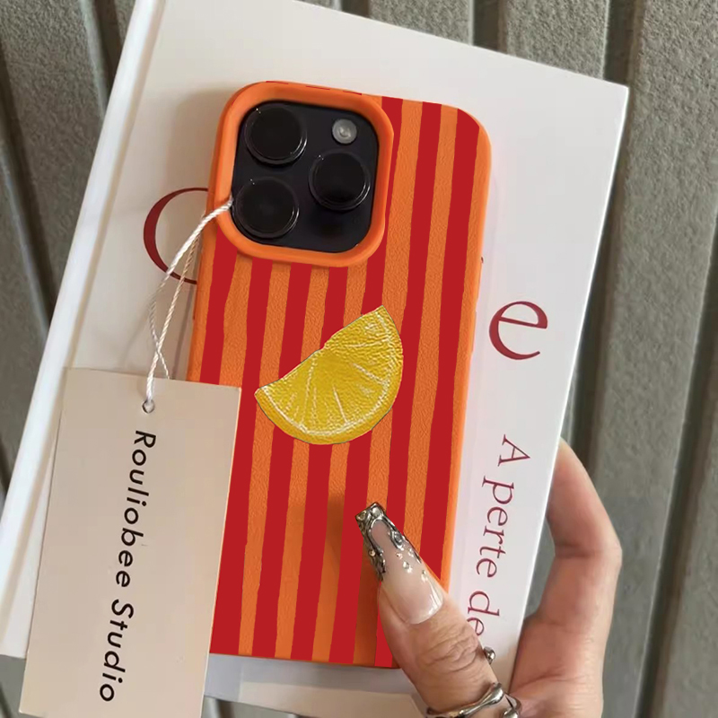 Special Colorful Striped Soft  - đánh giá và giá Phone Cases Orange