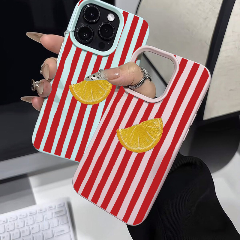 Special Colorful Striped Soft  - đánh giá và giá Phone Cases Orange
