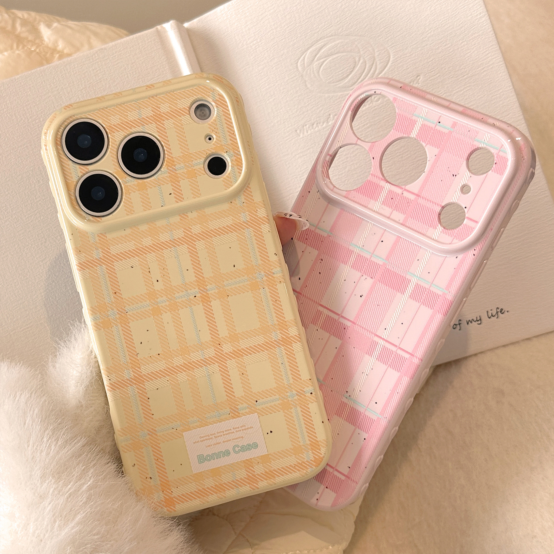 Korean Splashed ink Grid Patte - đánh giá và giá Phone Cases That Cover The Camera