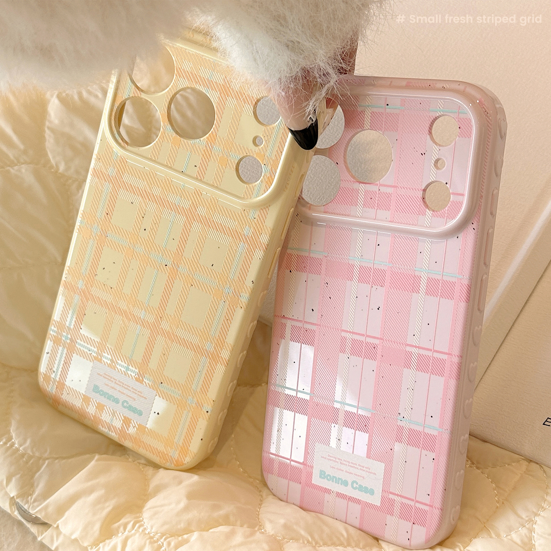 Korean Splashed ink Grid Patte - đánh giá và giá Phone Cases That Cover The Camera