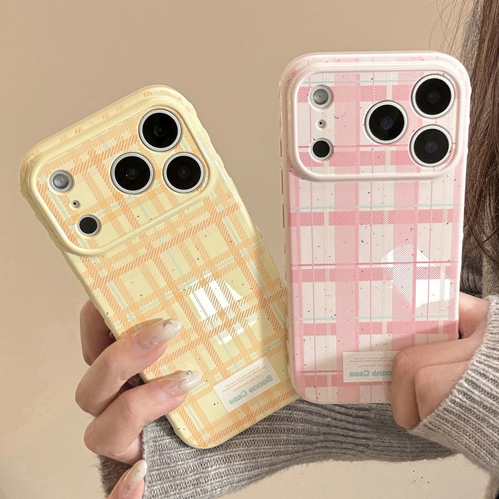 Korean Splashed ink Grid Patte - đánh giá và giá Phone Cases That Cover The Camera