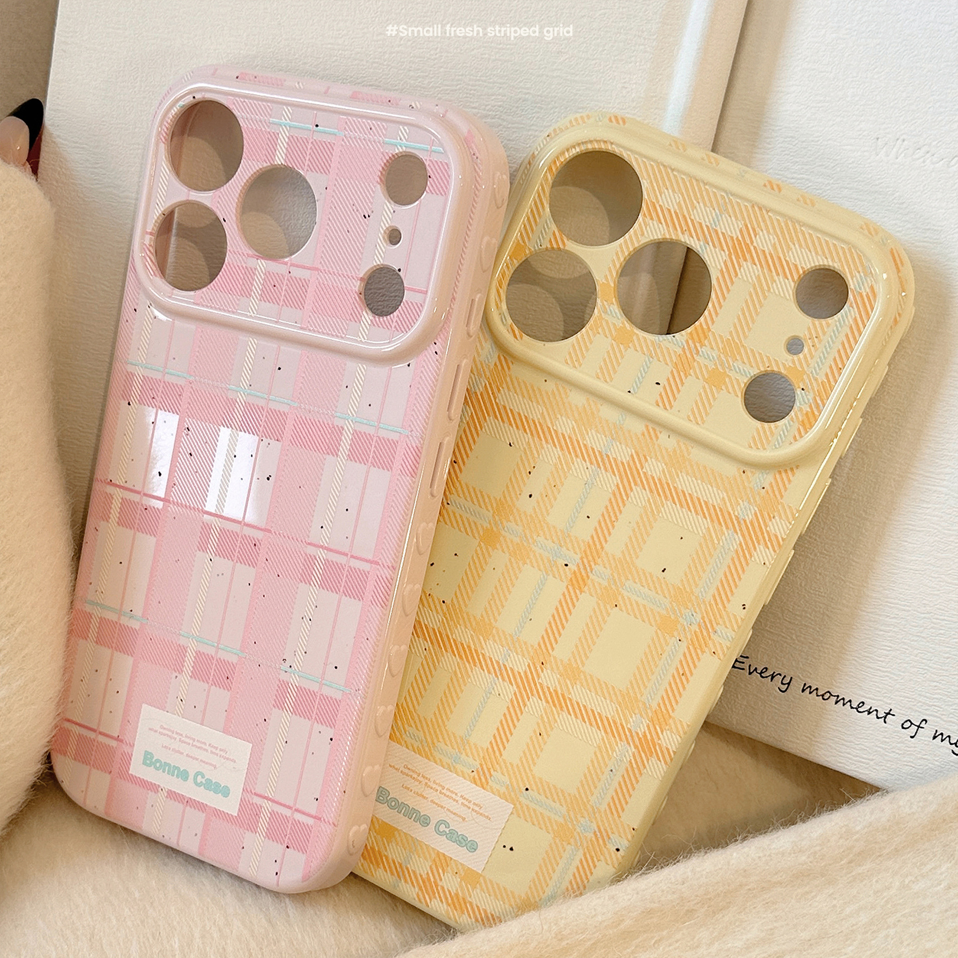 Korean Splashed ink Grid Patte - đánh giá và giá Phone Cases That Cover The Camera