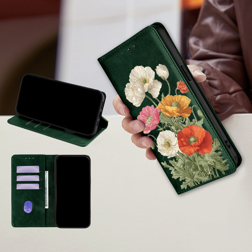 Magnetic Leather Floral patter - đánh giá và giá Flip Leather Case
