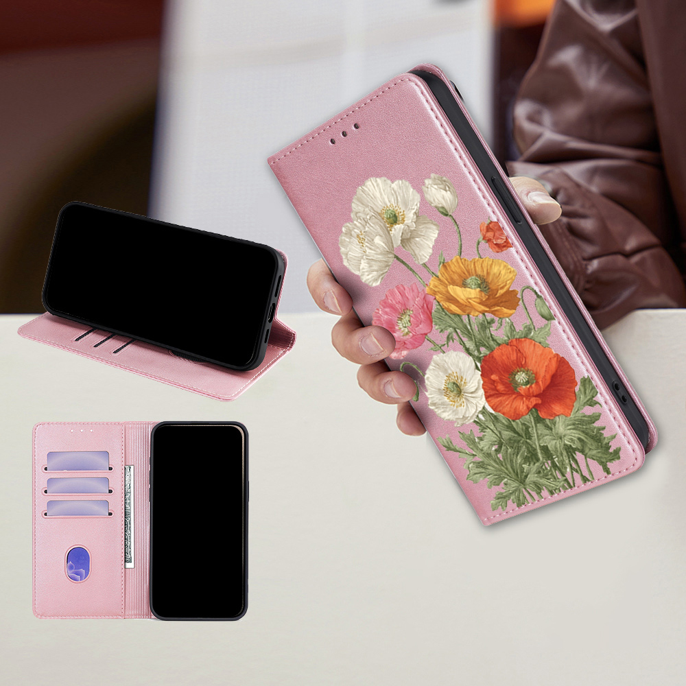Magnetic Leather Floral patter - đánh giá và giá Flip Leather Case